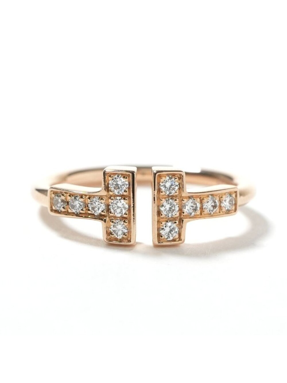 Tiffany & Co Diamond Wire Ring T Yellow Gold